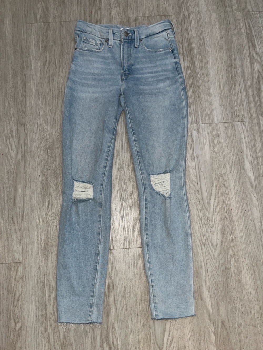 Good American Light Blue Distressed Women's Skinny Jeans 00
